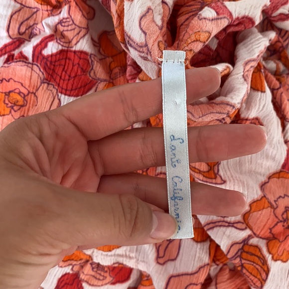 Flowy Romper red and Orange print - Picture 2 of 2